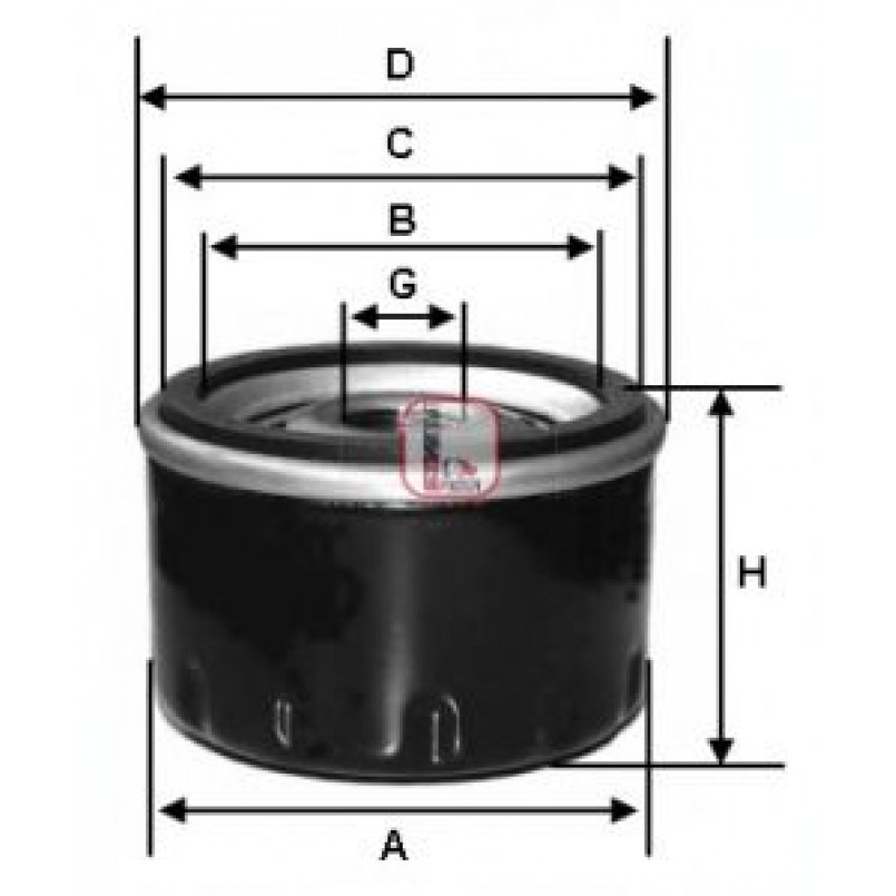 S 4100 R SOFIMA Фільтр оливи